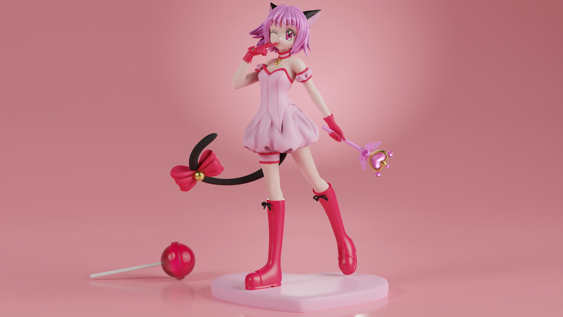 Mew Fullbody Render